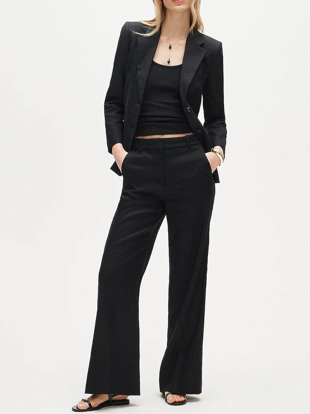 NEW J Crew Carolina Flare Pants Stretch Linen Black 6 Classic Coastal Breathable